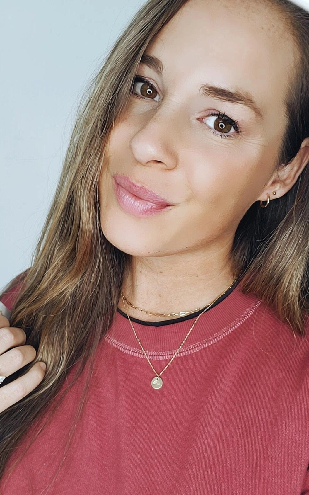 Rainbow Stamped Necklace