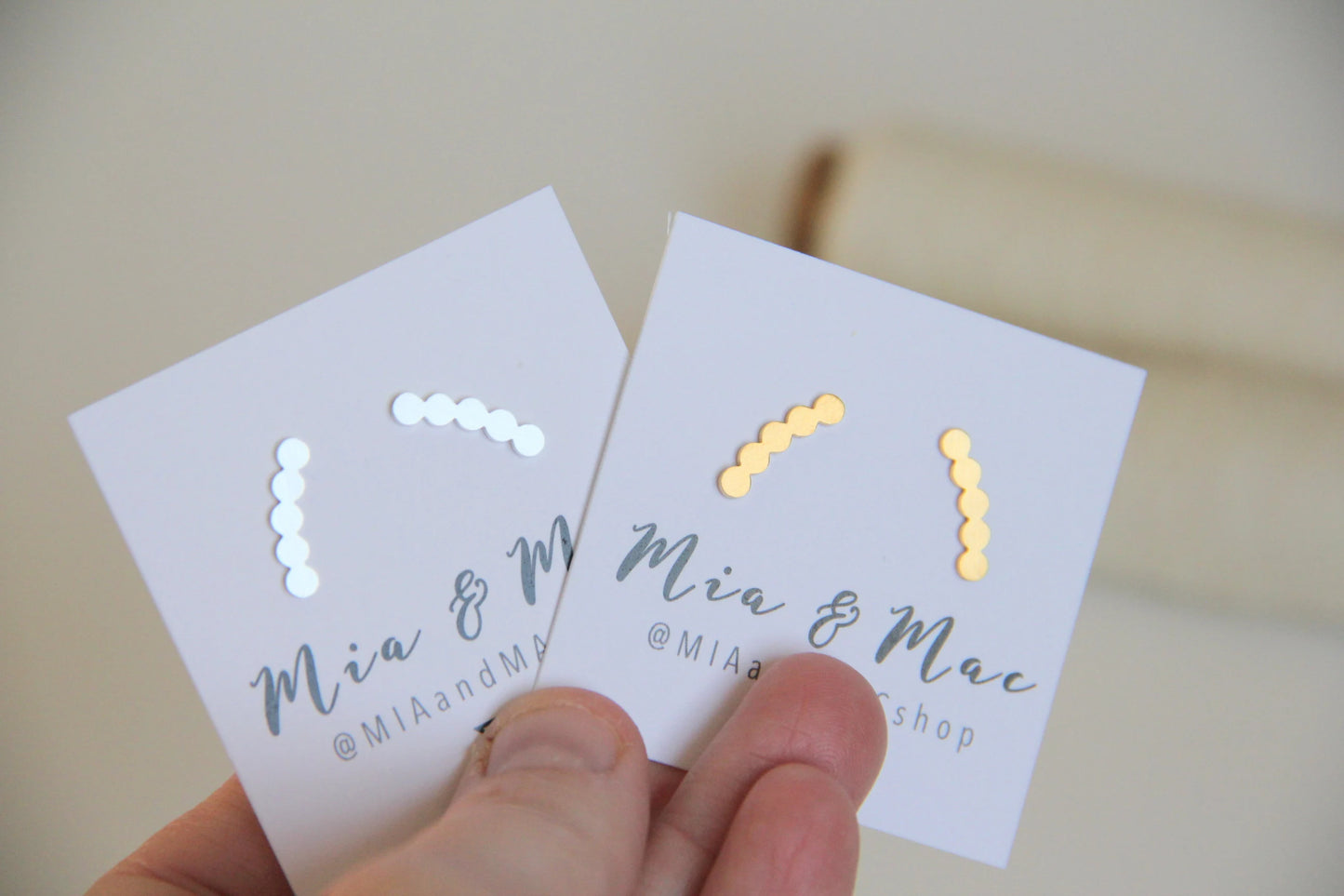 Circle bar earrings