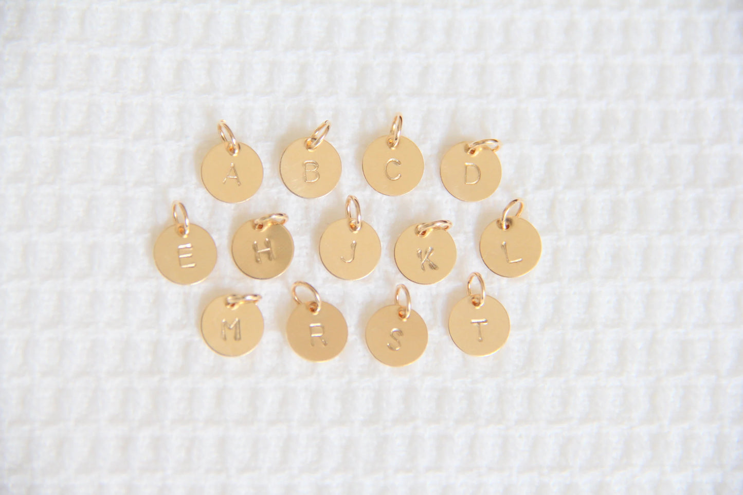 Initial Disk Necklace 3/8in, small