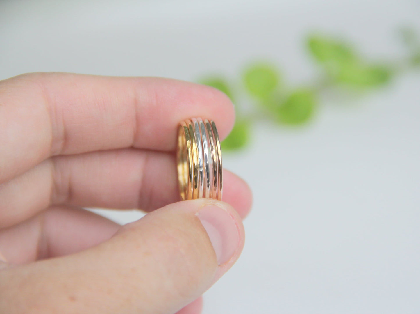 Hammered Stackable Ring