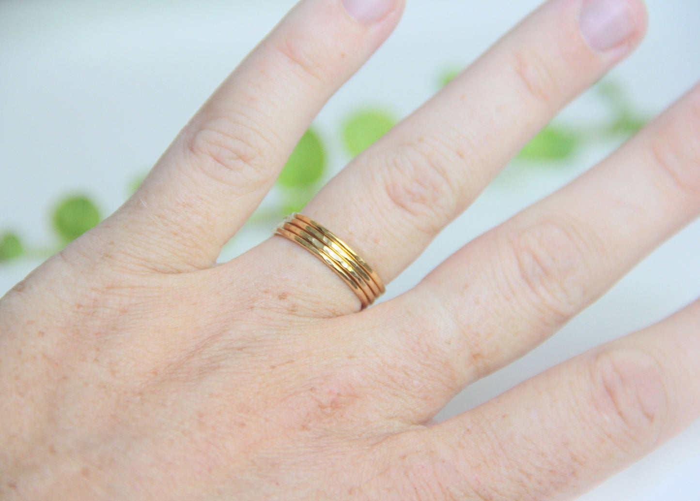 Hammered Stackable Ring