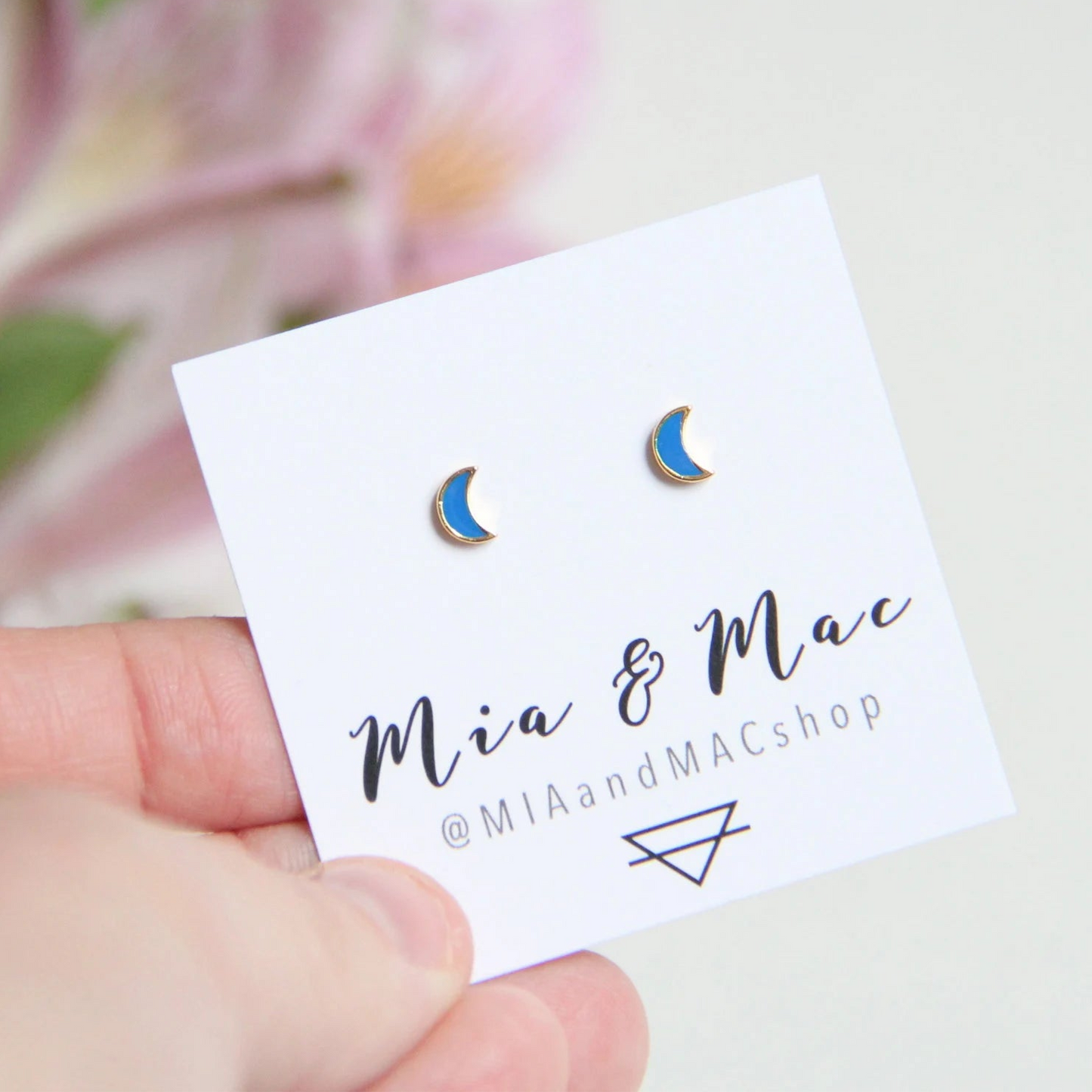 Tiny Moon Earrings