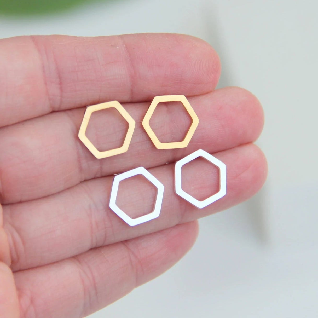 Hexagon Earrings