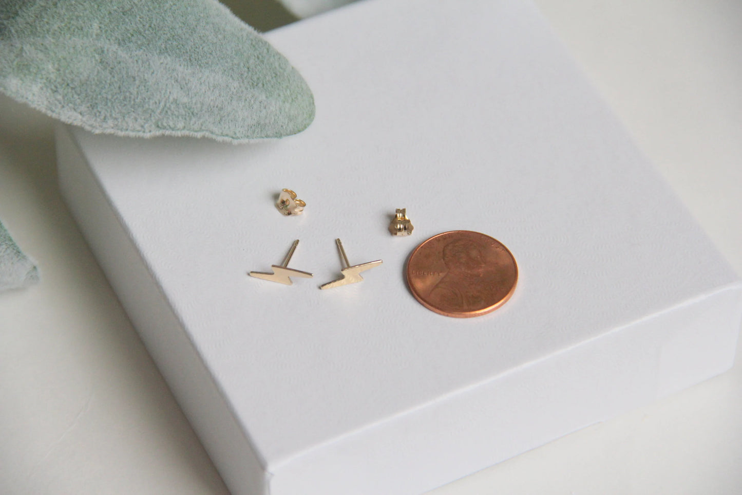 Tiny Lighting Bolt Earrings