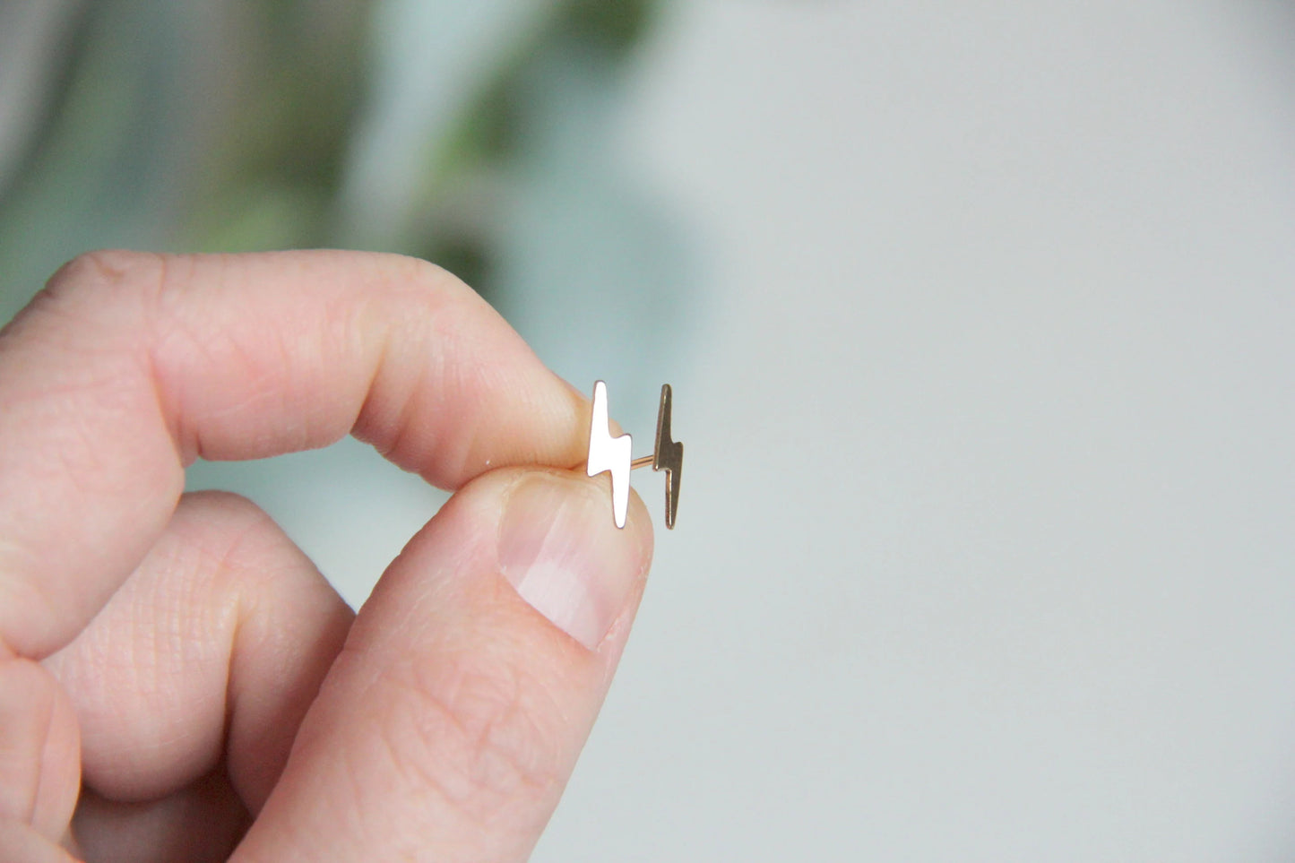 Tiny Lighting Bolt Earrings