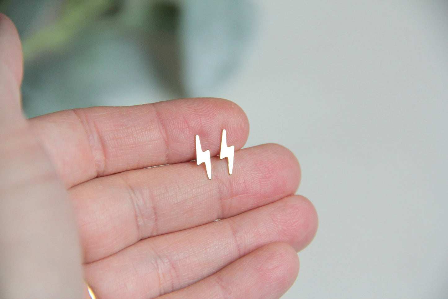 Tiny Lighting Bolt Earrings