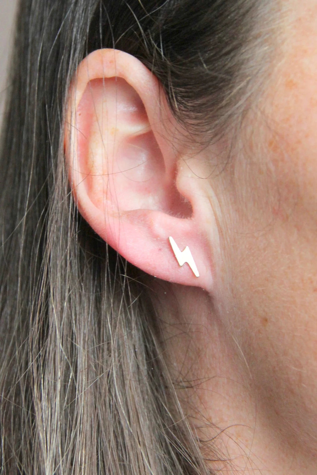 Tiny Lighting Bolt Earrings