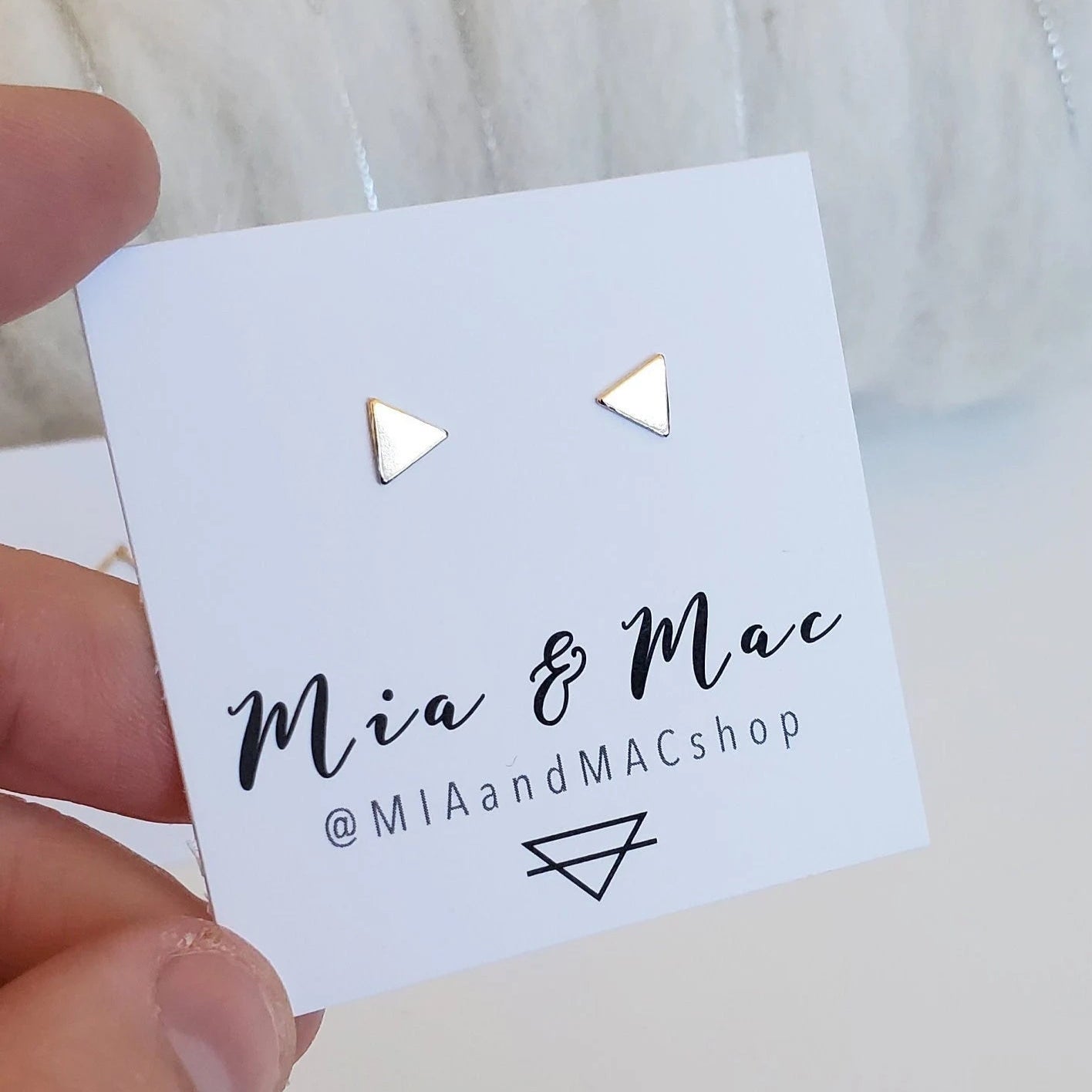 Tiny Triangle Earrings